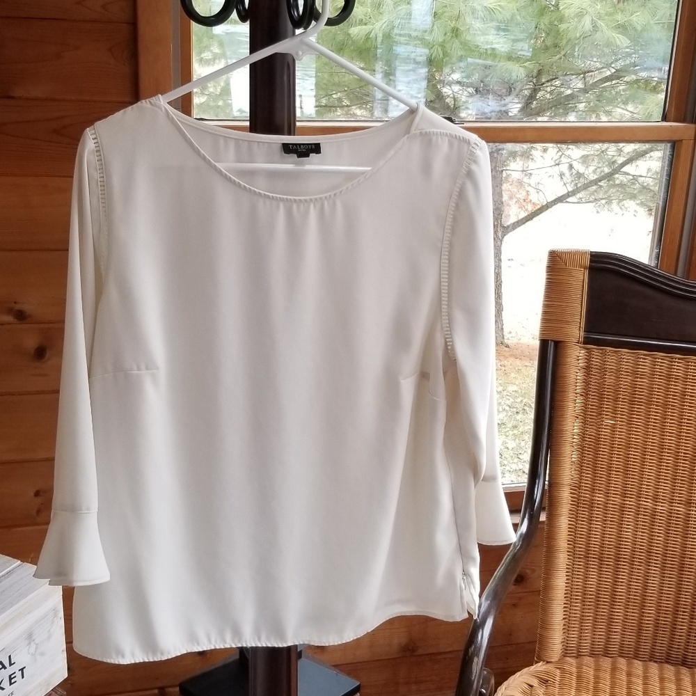 Talbot's Cream Blouse- Petite